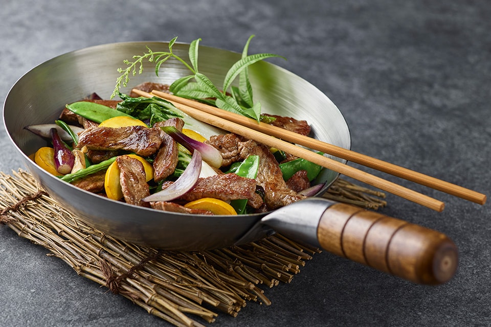 Rindfleisch im Wok.